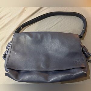 Navy Loewe Flamenco messenger bag